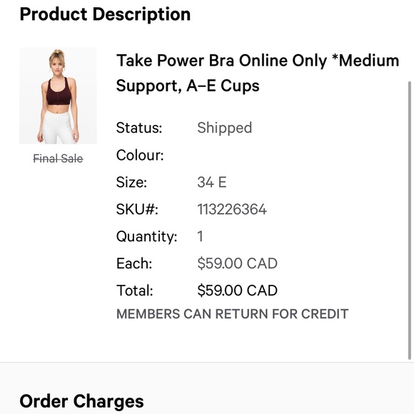 Lululemon take power sports bra - Picture 4 of 4